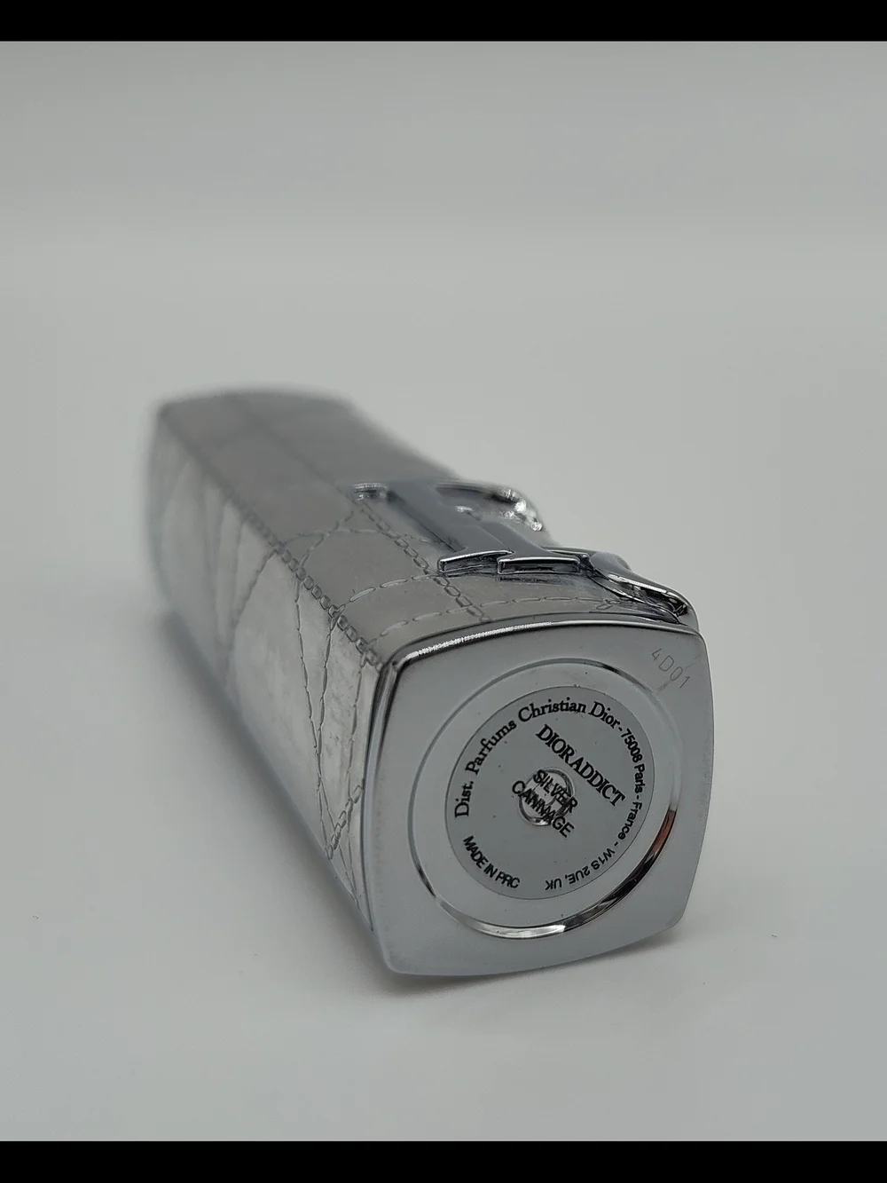 DIOR Addict Silver Cannage Lipstick Case CD Logo Japan Rare Beauty Luxe NIB